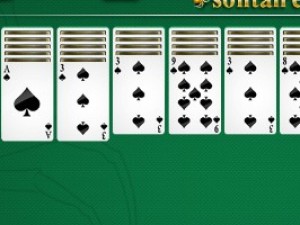 绿色蜘蛛纸牌接龙小游戏