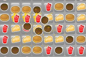 疯狂连连汉堡店小游戏