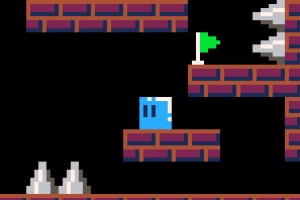 蓝色方块冒险小游戏