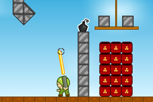特种兵射炸药桶小游戏