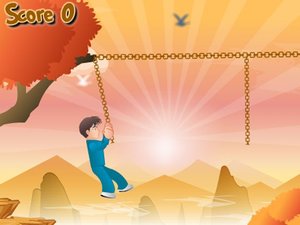 铁索桥荡秋千小游戏