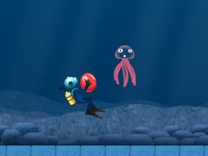 泡泡糖喂水母小游戏