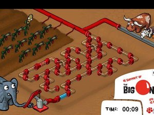 农场接水管小游戏