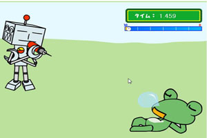 吹鼻涕泡的青蛙小游戏