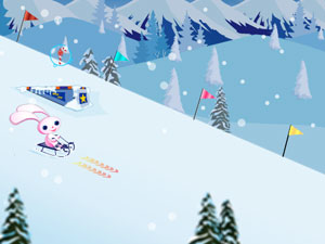 达尔兔滑雪小游戏