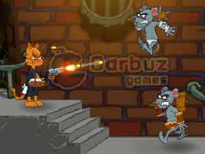 恶猫大战僵尸鼠小游戏