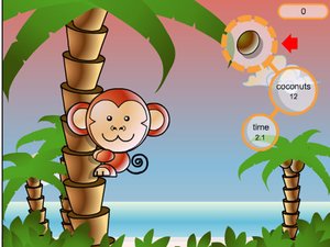 小猴摘椰子小游戏