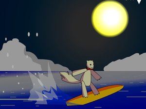 丽奈熊冲浪小游戏