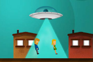UFO捉人实验小游戏
