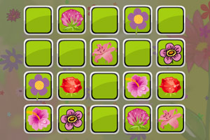 花朵翻翻牌小游戏