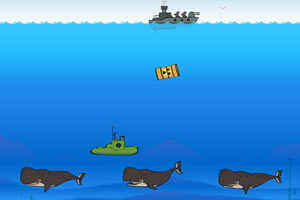 潜艇与鲸鱼小游戏
