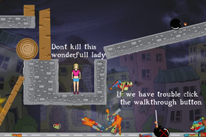 疯狂炸僵尸小游戏