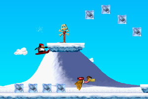 企鹅玩滑板小游戏