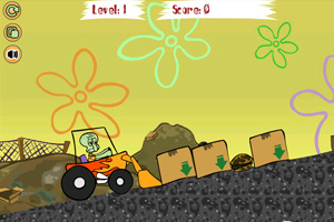 章鱼哥开推土机小游戏