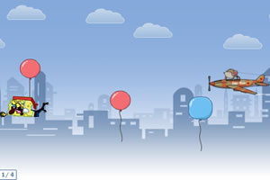 气球抢救海绵宝宝小游戏