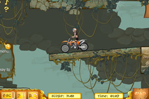 美女骑摩托闯地宫小游戏