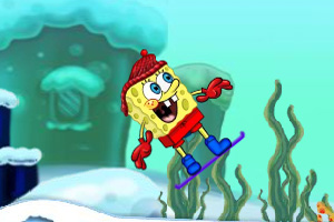 海绵宝宝爱滑雪小游戏
