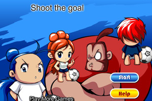 卡通足球射门小游戏