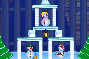摧毁雪人城堡小游戏