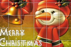 圣诞祝福拼图小游戏