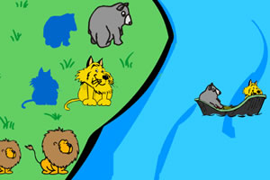 小动物渡河小游戏