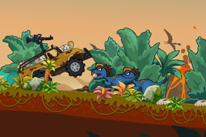 大卡车猎杀恐龙小游戏