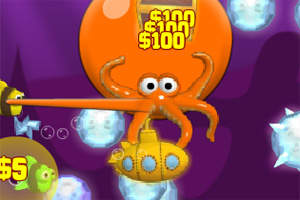 章鱼哥抓鱼小游戏