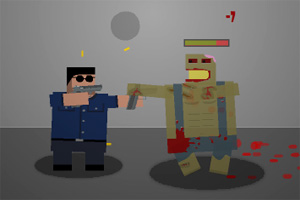 僵尸袭击警察小游戏