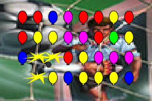 炮弹射气球小游戏