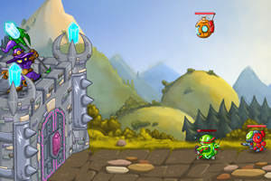 紫色的魔法师守城无敌版小游戏