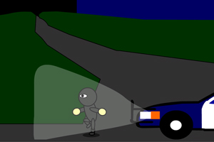 躲避警官小游戏