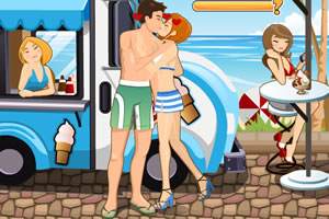 沙滩亲密恋人小游戏