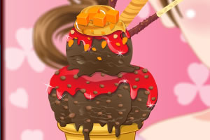 夏日冰激凌卷小游戏