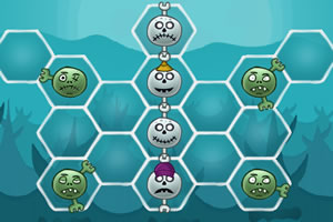 僵尸手拉手选关版小游戏