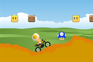 蘑菇头骑摩托小游戏