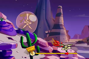 大笨狼滚落山崖小游戏