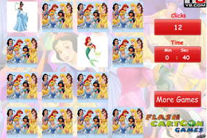迪士尼公主翻牌游戏小游戏