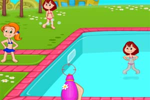 泳池女孩水枪小游戏
