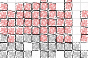 画线俄罗斯方块小游戏