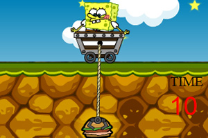 海绵宝宝挖汉堡小游戏