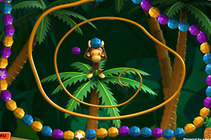 猴子3D宝石祖玛小游戏