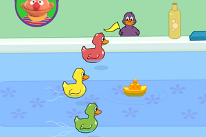 小鸭子游泳赛小游戏