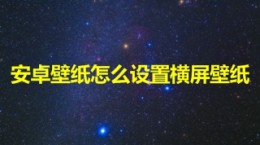 安卓壁纸怎么设置横屏壁纸 安卓壁纸设置横屏壁纸教程