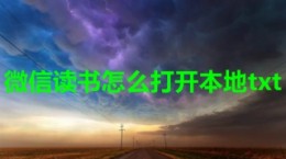 微信读书怎么打开本地txt 微信读书打开本地txt教程